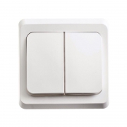 Выключатель 2-кл. СП Этюд 10А IP20 с подсветкой бел. SE BC10-006B BC10-006B