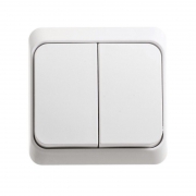 Выключатель 2-кл. ОП Этюд 10А IP20 с подсветкой бел. SE BA10-006B BA10-006B