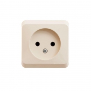 Розетка 1-м ОП Этюд 16А IP20 250В без заземл. без защ. шторок крем. SE PA16-001K PA16-001K
