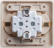 Розетка 2-м СП Этюд 16А IP20 250В с заземл. без защ. шторок крем. SE PC16-007K PC16-007K