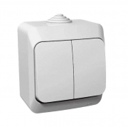 Выключатель 2-кл. ОП Этюд 10А IP44 10AX бел. SE BA10-042B BA10-042B