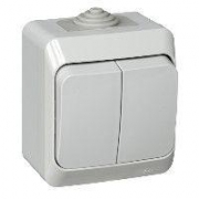 Выключатель 2-кл. ОП Этюд 10А IP44 10AX сер. SE BA10-042C BA10-042C