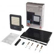 Прожектор светодиодный PFL SOLAR 02 100 6500К GR IP65 ДО с солнечн. панелью и пультом Pro+ JazzWay 5058477 5058477