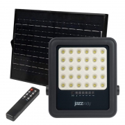 Прожектор светодиодный PFL SOLAR 02 100 6500К GR IP65 ДО с солнечн. панелью и пультом Pro+ JazzWay 5058477 5058477
