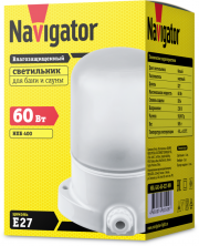 Светильник 61 509 NBL-SA1-60-E27-WH (НПБ 400 для сауны) Navigator 61509 61509