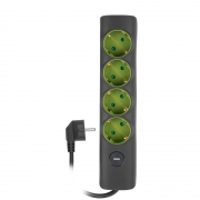 Удлинитель 4х1.4м с заземл. с выкл. сер. ET-04-140G JAZZway 5051850 5051850