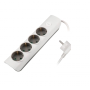 Удлинитель 4х1.4м с заземл. с выкл. бел. ET-04-140W JAZZway 5051799 5051799