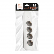 Удлинитель 4х1.4м с заземл. с выкл. бел. ET-04-140W JAZZway 5051799 5051799