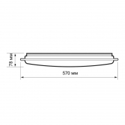 Светильник светодиодный бытовой настенно-потолочный PPB PLANET 60Вт с пультом 3000К-6500К DIM D550х75 IP20 JazzWay 5012134 5012134