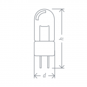 Лампа галогенная 94 209 JC 10Вт clear G4 12В 2000h Navigator 94209 94209