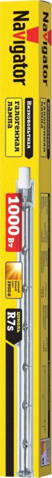 Лампа галогенная 94 222 J189мм 1000Вт линейная R7s 2900К 230В 2000h Navigator 13941 94222