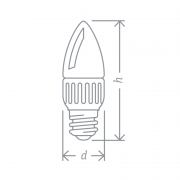 Лампа светодиодная 94 493 NLL-C37-7-230-2.7K-E27-FR 7Вт свеча 2700К тепл. бел. E27 500лм 176-264В Navigator 94493 94493