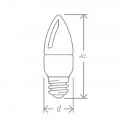 Лампа светодиодная 61 327 NLL-C37-8.5-230-2.7K-E27-FR 8.5Вт свеча матовая 2700К тепл. бел. E27 640лм 176-264В NAVIGATOR 61327 61327