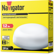 Светильник LED 71 580 NBL-R2-12-4K-IP54-LED 12Вт 4000К IP54 Navigator 71580 71580