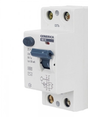 Выключатель дифференциального тока (УЗО) 2п 25А 30мА тип AC ВД1-63 GENERICA MDV15-2-025-030 MDV15-2-025-030