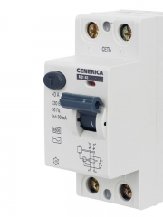 Выключатель дифференциального тока (УЗО) 2п 40А 30мА тип AC ВД1-63 GENERICA MDV15-2-040-030 MDV15-2-040-030