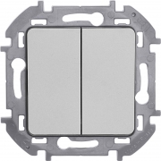 Выключатель 2-кл. Inspiria 10А IP20 250В 10AX механизм алюм. Leg 673622 673622