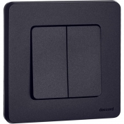 Выключатель 2-кл. Inspiria 10А IP20 250В 10AX механизм антрацит Leg 673623 673623