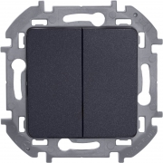 Выключатель 2-кл. Inspiria 10А IP20 250В 10AX механизм антрацит Leg 673623 673623