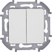 Выключатель 2-кл. Inspiria 10А IP20 250В 10AX механизм бел. Leg 673620 673620