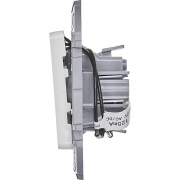 Выключатель 2-кл. Inspiria 10А IP20 250В 10AX с подсветкой/индикацией механизм бел. Leg 673630 673630