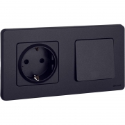 Выключатель 1-кл. Inspiria 10А IP20 250В 10AX механизм антрацит Leg 673603 673603