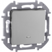 Выключатель 1-кл. Inspiria 10А IP20 250В 10AX с подсветкой/индикацией механизм алюм. Leg 673612 673612
