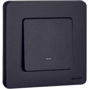 Выключатель 1-кл. Inspiria 10А IP20 250В 10AX с подсветкой/индикацией механизм антрацит Leg 673613 673613