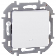 Выключатель 1-кл. Inspiria 10А IP20 250В 10AX с подсветкой/индикацией механизм бел. Leg 673610 673610