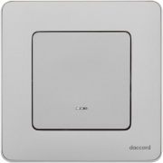 Механизм переключателя 1-кл. Inspiria 10А IP20 250В 10AX с подсветкой / индикацией алюм. Leg 673662 673662