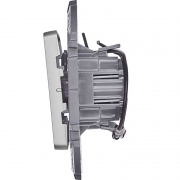 Механизм переключателя 1-кл. Inspiria 10А IP20 250В 10AX с подсветкой / индикацией алюм. Leg 673662 673662