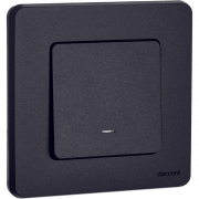 Механизм переключателя 1-кл. Inspiria 10А IP20 250В 10AX с подсветкой / индикацией антрацит Leg 673663 673663