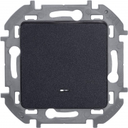 Механизм переключателя 1-кл. Inspiria 10А IP20 250В 10AX с подсветкой / индикацией антрацит Leg 673663 673663