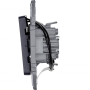 Механизм переключателя 1-кл. Inspiria 10А IP20 250В 10AX с подсветкой / индикацией антрацит Leg 673663 673663