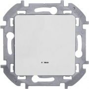 Механизм переключателя 1-кл. Inspiria 10А IP20 250В 10AX с подсветкой / индикацией бел. Leg 673660 673660