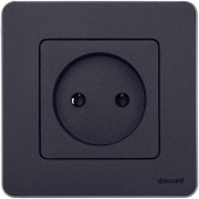 Розетка 1-м СП Inspiria 16А IP20 250В 2P механизм антрацит Leg 673713 673713