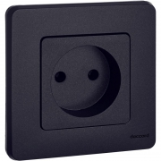 Розетка 1-м СП Inspiria 16А IP20 250В 2P механизм антрацит Leg 673713 673713