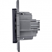 Розетка 1-м СП Inspiria 16А IP20 250В 2P механизм антрацит Leg 673713 673713