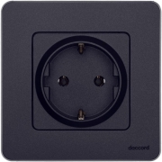 Розетка 1-м СП Inspiria 16А IP20 250В 2P+E немецк. стандарт механизм антрацит Leg 673723 673723