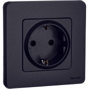 Розетка 1-м СП Inspiria 16А IP20 250В 2P+E немецк. стандарт механизм антрацит Leg 673723 673723