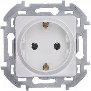 Розетка 1-м СП Inspiria 16А IP20 250В 2P+E немецк. стандарт механизм бел. Leg 673720 673720