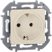 Розетка 1-м СП Inspiria 16А IP20 250В 2P+E немецк. стандарт механизм сл. кость Leg 673721 673721
