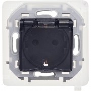 Розетка 1-м СП Inspiria 16А IP44 250В 2P+E защ. шторки с крышкой немецк. стандарт механизм антрацит Leg 673743 673743