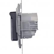 Розетка 1-м СП Inspiria 16А IP44 250В 2P+E защ. шторки с крышкой немецк. стандарт механизм антрацит Leg 673743 673743