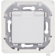 Розетка 1-м СП Inspiria 16А IP44 250В 2P+E защ. шторки с крышкой немецк. стандарт механизм бел. Leg 673740 673740