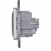 Розетка 1-м СП Inspiria 16А IP20 250В 2P+E защ. шторки немецк. стандарт механизм алюм. Leg 673732 673732