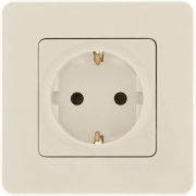 Розетка 1-м СП Inspiria 16А IP20 250В 2P+E защ. шторки немецк. стандарт механизм сл. кость Leg 673731 673731