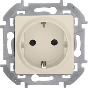 Розетка 1-м СП Inspiria 16А IP20 250В 2P+E защ. шторки немецк. стандарт механизм сл. кость Leg 673731 673731