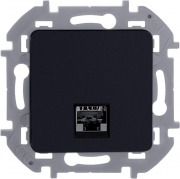 Розетка компьютерная Inspiria RJ45 кат.5E UTP антрацит Leg 673828 673828