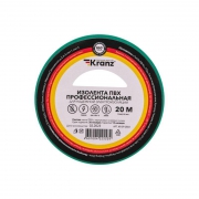 Изолента ПВХ профессиональная 0.18х19мм 20м зеленая (уп.10шт) Kranz KR-09-2803 KR-09-2803